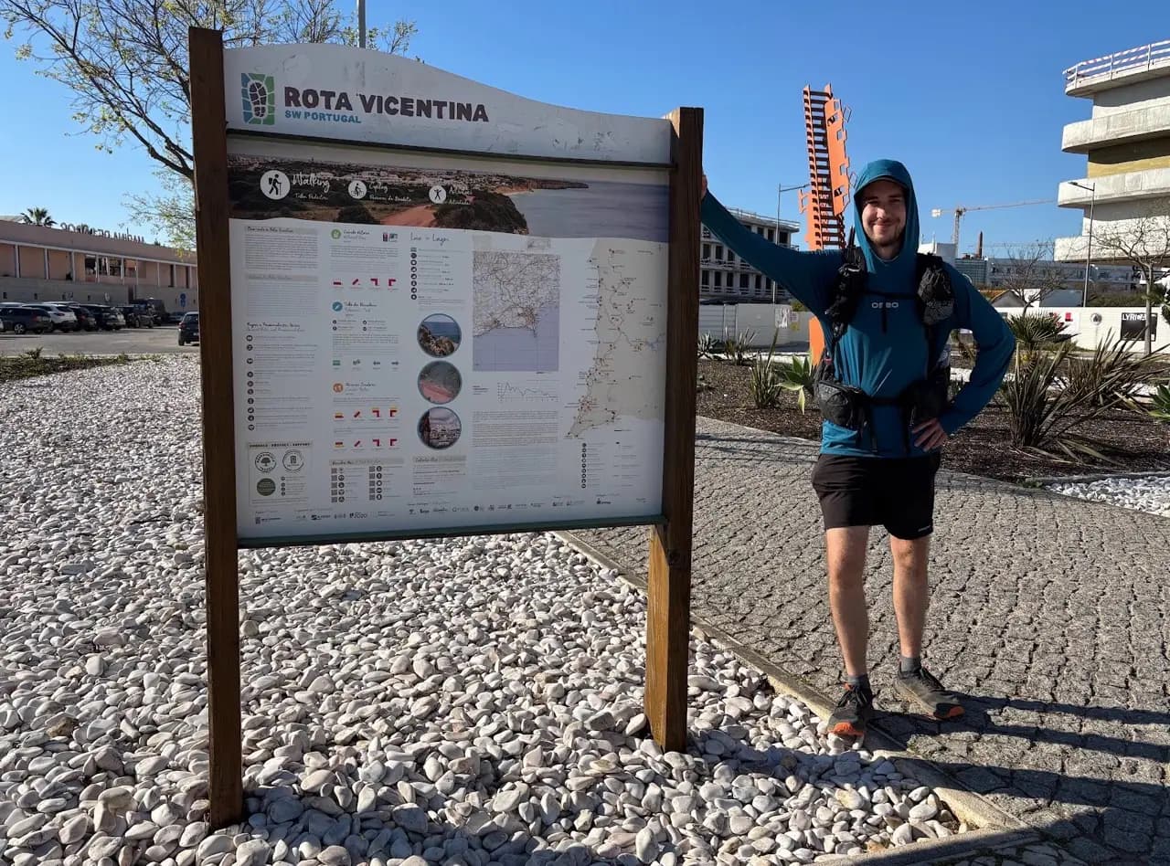 Dominik at the end of the Fishermen's Trail