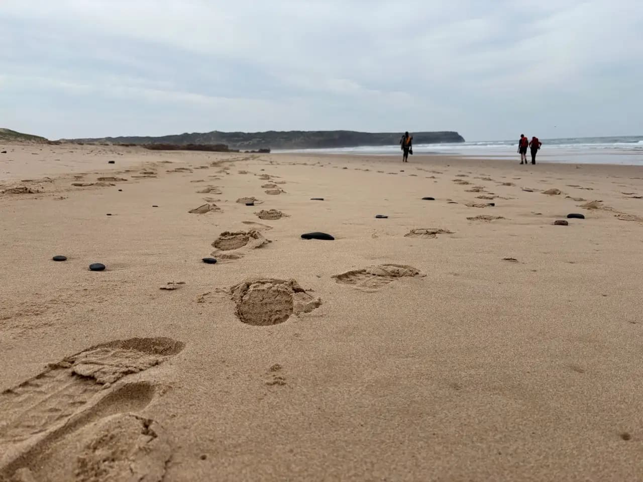 Walking on sand along the beach sections