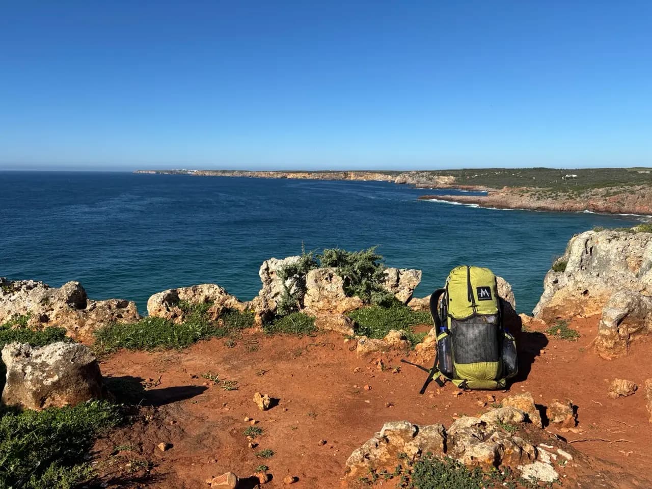 Pack and gear on the path during the long miles
