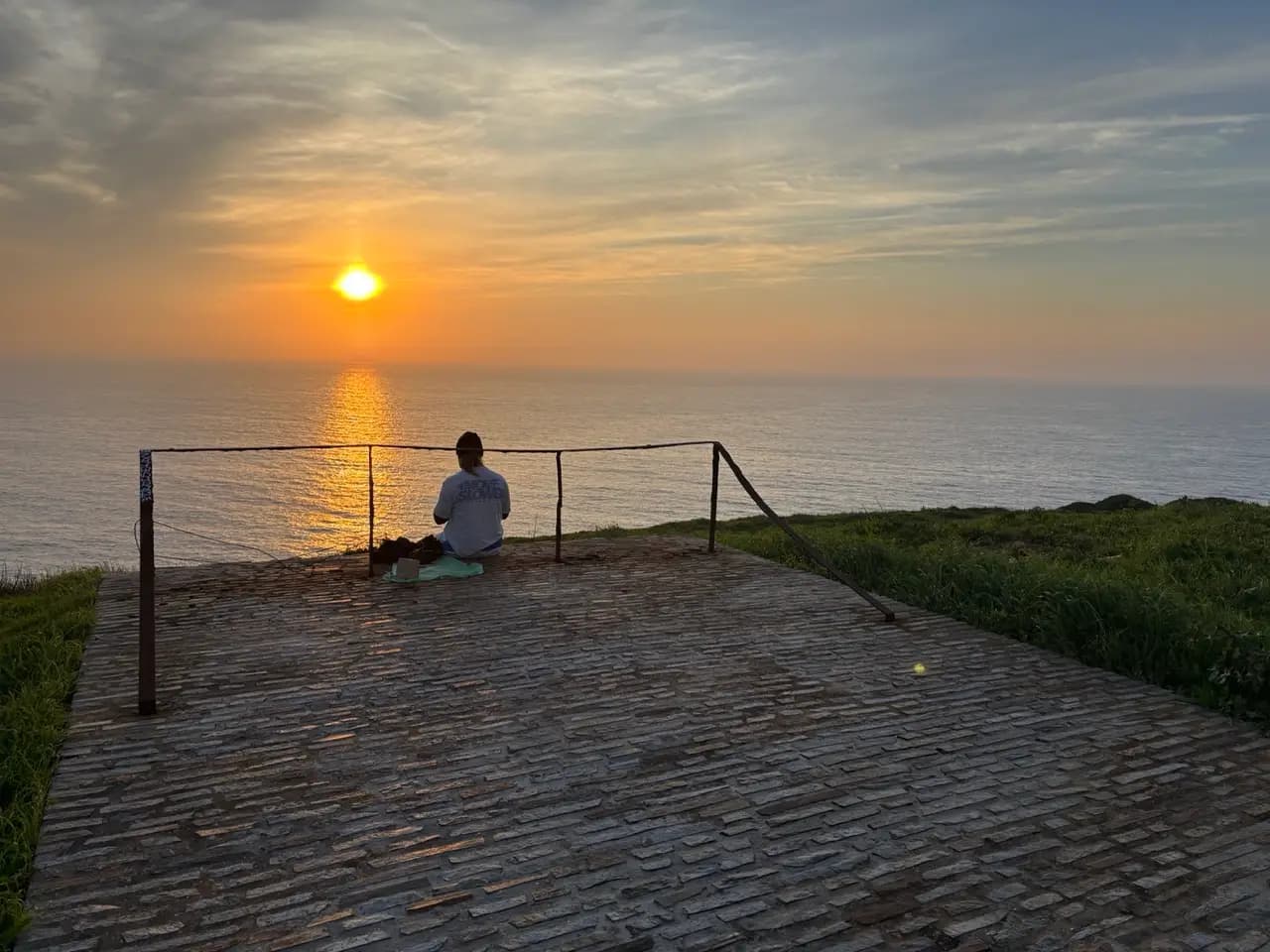 Sunset after cowboy camping — worth the uncertainty