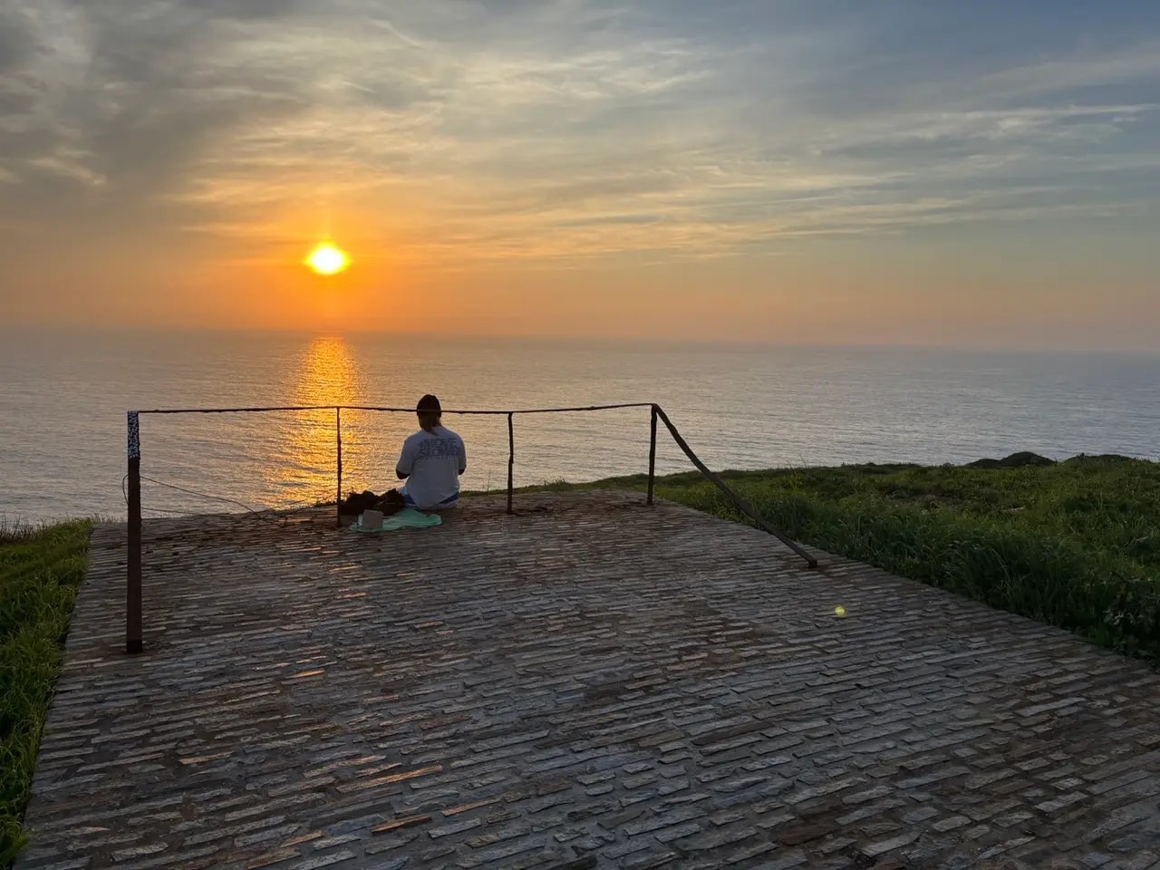 Sunset after cowboy camping — worth the uncertainty